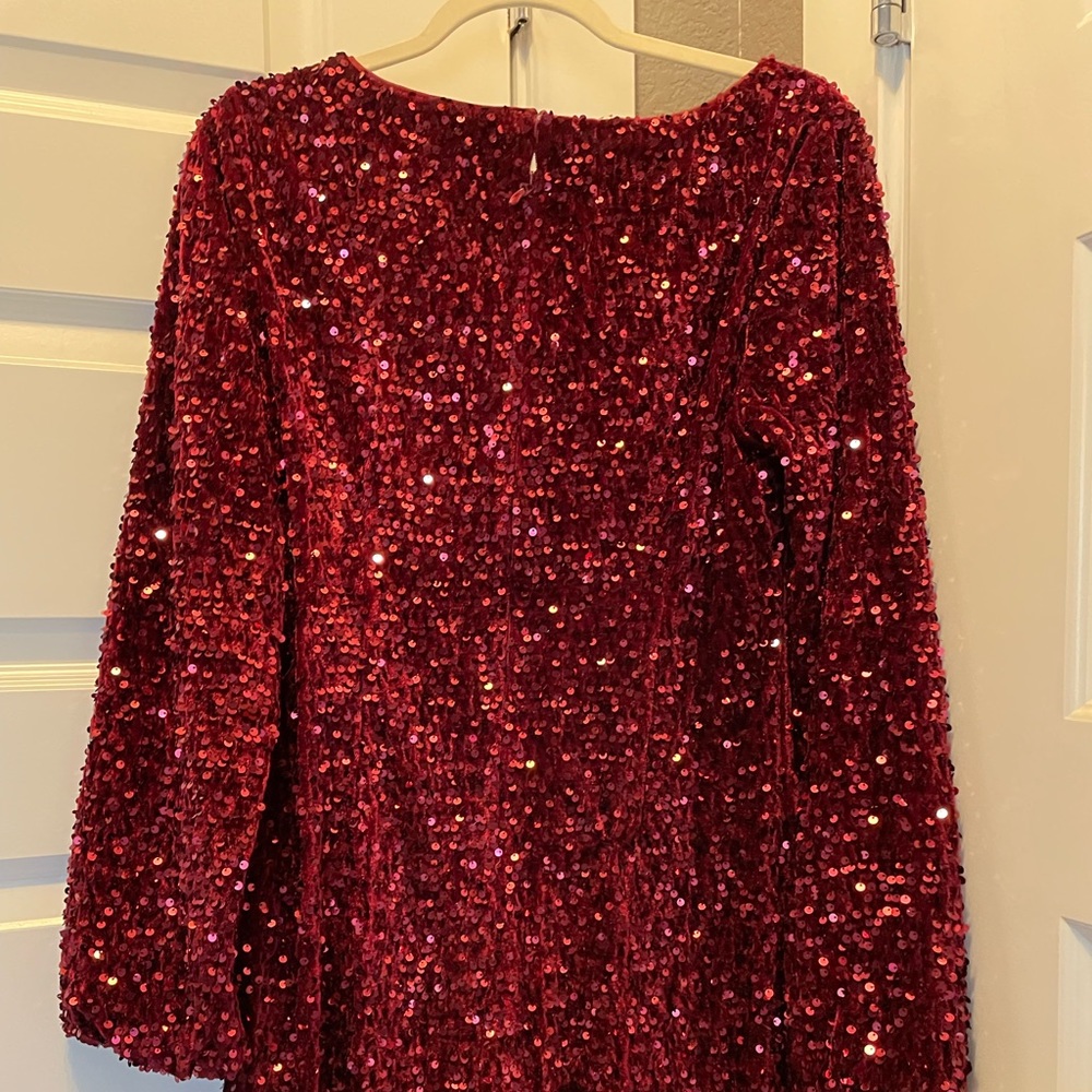 Beautiful cranberry cocktail dress